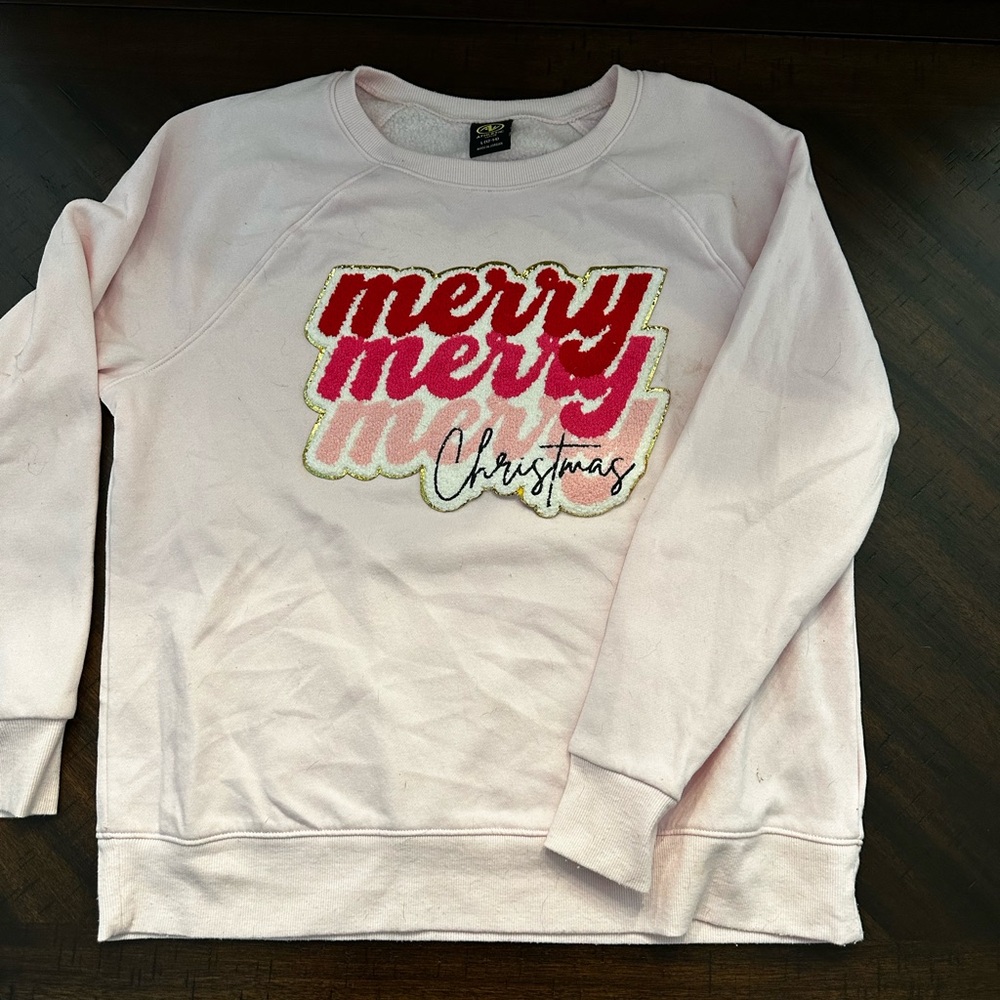 Pink Merry Christmas Sweatshirt